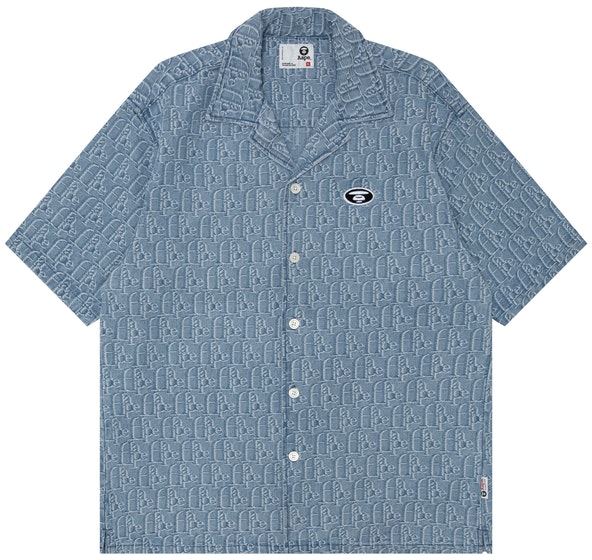 aape-blue-denim-short-sleeve-shirt-with-ape-face-embroidery-aapsrm-8493-xxm