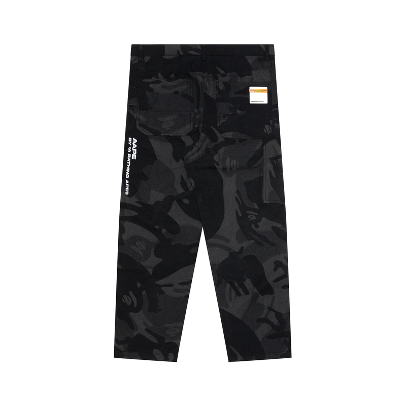 Lookbook AAPE 카모 레터 그래픽 지퍼 캐주얼 팬츠. AAPPTMA630XXL