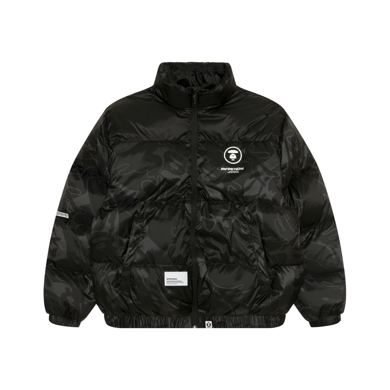 Aape  Camo Puffer Jacket with Ape Logo & Letter Print. AAPDNM7595XXL