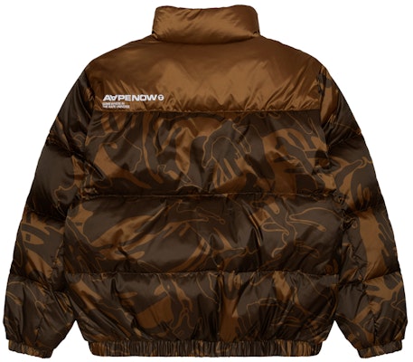Aape 카모 푸퍼 재킷 - 에이프 로고 & 레터 프린트. AAPDNM7595XXL Lookbook Aape 카모 푸퍼 재킷 - 에이프 로고 & 레터 프린트. AAPDNM7595XXL