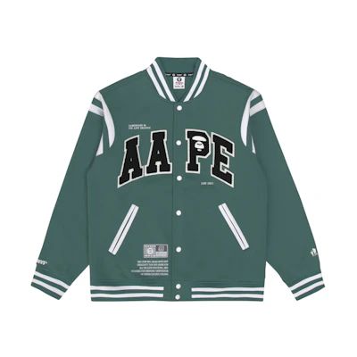 Aape Casual Baseball Jacket with Letter Print and Embroidery. AAPSWM3981XXJ