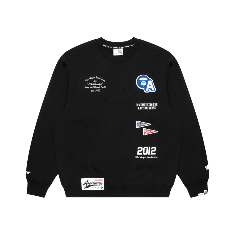 Aape  Crewneck Sweatshirt with Logo Embroidery Patch Design. AAPSWMA353XXL