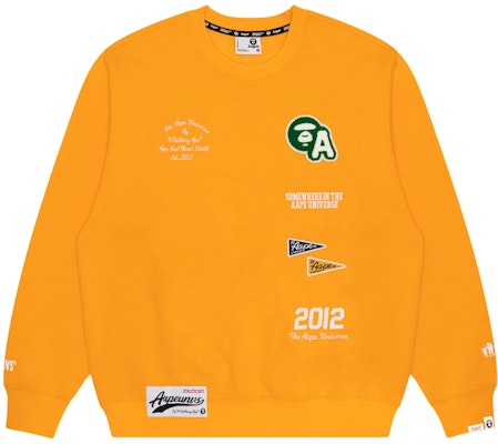 에이프 로고 자수 패치 디자인 크루넥 스웻셔츠. AAPSWMA353XXL Shop 에이프 로고 자수 패치 디자인 크루넥 스웻셔츠. AAPSWMA353XXL