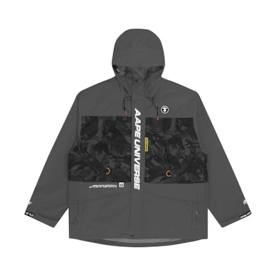 AAPE Letter Print Detachable Sleeve Windbreaker Jacket - Casual & Warm. AAPJKM7466XXH-1