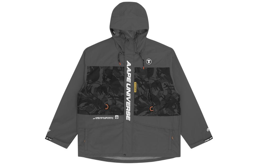 Order AAPE  Letter Print Detachable Sleeve Windbreaker Jacket - Casual & Warm. AAPJKM7466XXH-1