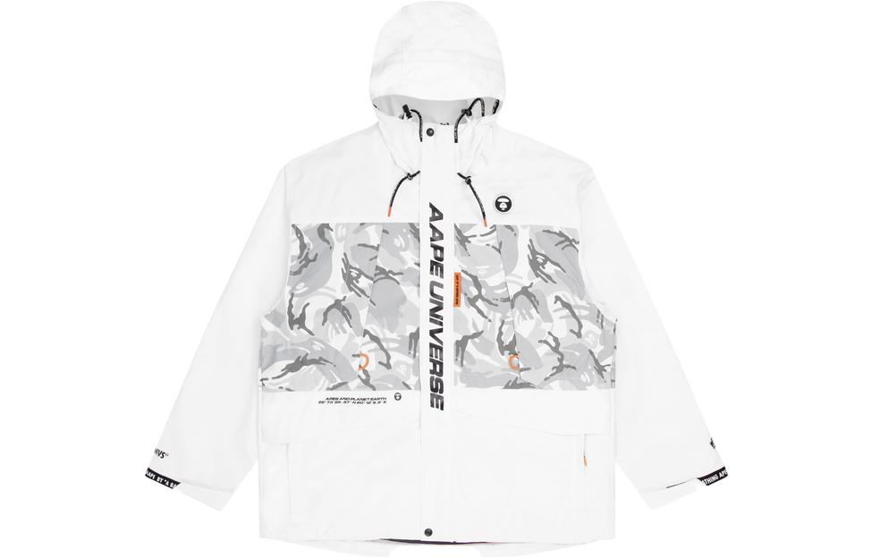 Purchase AAPE  Letter Print Detachable Sleeve Windbreaker Jacket - Casual & Warm. AAPJKM7466XXH-1