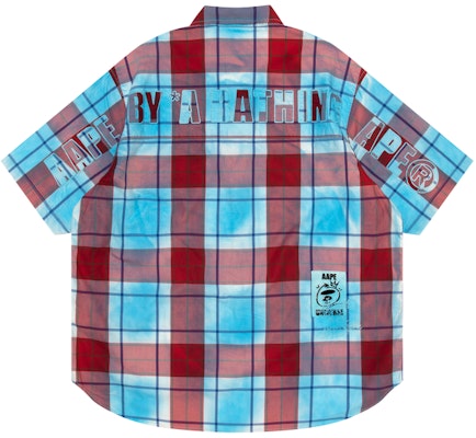 AAPE 루즈핏 체크 반팔 셔츠 스탠드 칼라. AAPSRM8484XXM Lookbook AAPE 루즈핏 체크 반팔 셔츠 스탠드 칼라. AAPSRM8484XXM