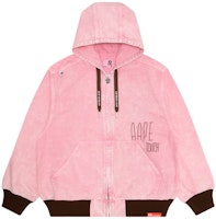 Aape Pink Varsity Letter Embroidered Zip-Up Hoodie Jacket. AAPLJM7646XAM Aape Pink Varsity Letter Embroidered Zip-Up Hoodie Jacket. AAPLJM7646XAM