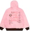 Lookbook Aape 핑크 바시티 레터 자수 집업 후드 재킷. AAPLJM7646XAM