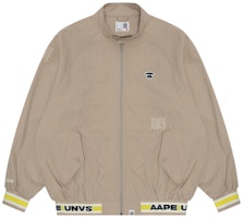 Aape Relaxed Fit Jacket with Ape Face and Letter Embroidery. AAPLJM7643XXM Aape Relaxed Fit Jacket with Ape Face and Letter Embroidery. AAPLJM7643XXM