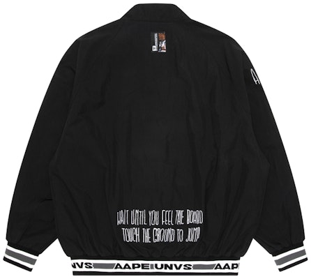 Aape 릴렉스 핏 자켓 - 원숭이 얼굴 자수와 레터링 디테일. AAPLJM7643XXM Purchase Aape 릴렉스 핏 자켓 - 원숭이 얼굴 자수와 레터링 디테일. AAPLJM7643XXM
