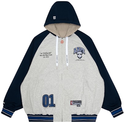 에이프 리버시블 후디 재킷 - 원숭이 패치와 자수 로고. AAPLJM7645XXM Shop 에이프 리버시블 후디 재킷 - 원숭이 패치와 자수 로고. AAPLJM7645XXM