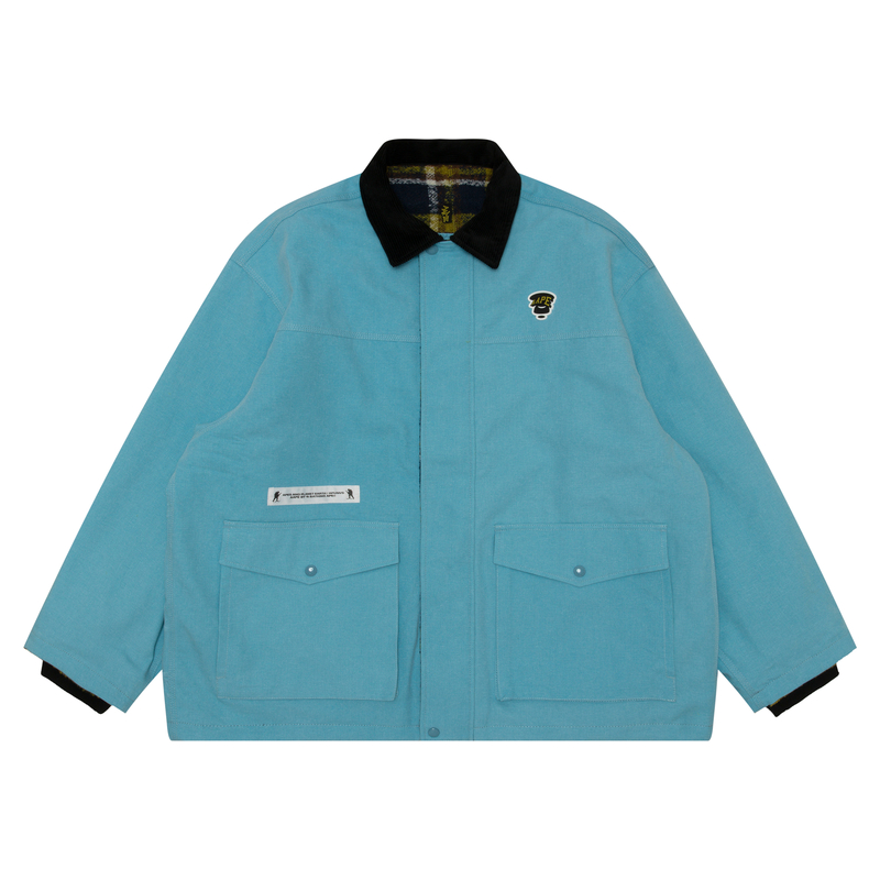 Aape  Reversible Long Sleeve Jacket with Ape Face Badge Design AAPJKM7680XXN