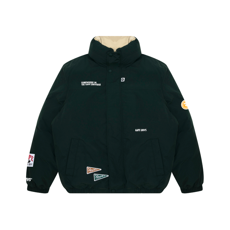 AAPE  Reversible Loose Fit Embroidered Ape Logo Jacket. AAPJKM7626XXL