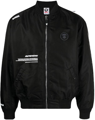 AAPE 솔리드 컬러 로고 패치 야구 카라 집업 재킷. AJK7596XXL Cheap AAPE 솔리드 컬러 로고 패치 야구 카라 집업 재킷. AJK7596XXL