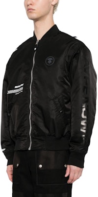 AAPE 솔리드 컬러 로고 패치 야구 카라 집업 재킷. AJK7596XXL 2