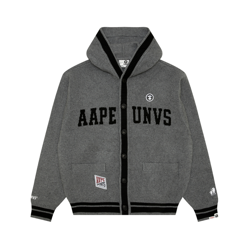 Aape  Solid Color Knit Hoodie with Button Closure AAPKNMC313XXN 圖 2