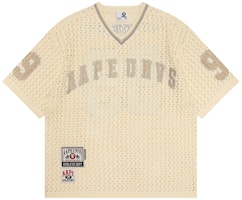 Aape V-Neck Pullover Short-Sleeve Knit Shirt Beige Brown AAPKNMB304XXM Aape V-Neck Pullover Short-Sleeve Knit Shirt Beige Brown AAPKNMB304XXM