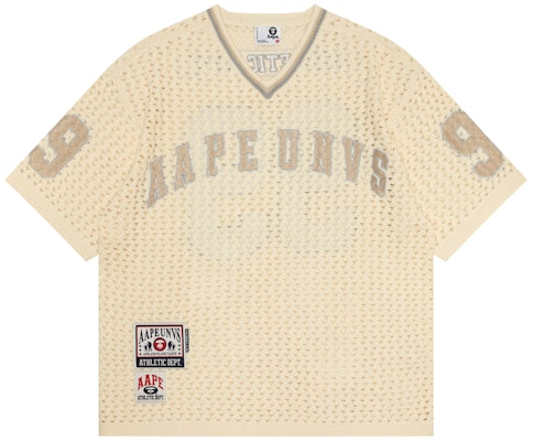 아페이프 V넥 풀오버 반팔 니트 셔츠 베이지 브라운 AAPKNMB304XXM Order 아페이프 V넥 풀오버 반팔 니트 셔츠 베이지 브라운 AAPKNMB304XXM