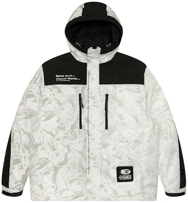 Aape Hoodie Lengan Panjang Putih Kelabu Corak Camo Patch Jaket Bertudung. AAPDNM7605XAL Order Aape Hoodie Lengan Panjang Putih Kelabu Corak Camo Patch Jaket Bertudung. AAPDNM7605XAL