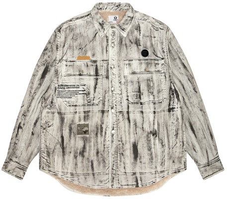 아페 화이트 카모 배지 로고 릴렉스 핏 캐주얼 자켓. AAPJKM7636XAL Order 아페 화이트 카모 배지 로고 릴렉스 핏 캐주얼 자켓. AAPJKM7636XAL