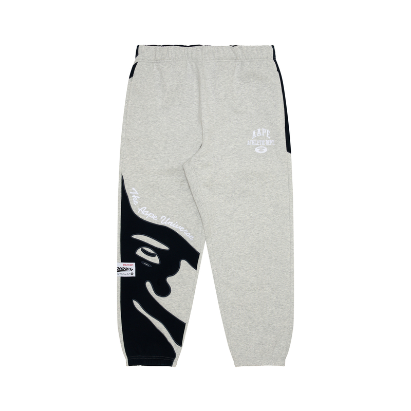 Aape  White Relaxed Fit Elastic Waist Pants with Ape Face Letter Embroidery AAPPTMA656XXL