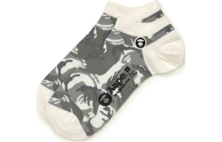 AAPE All-Over Letter Print Knit Ankle Socks - AAPSOM4289XXM