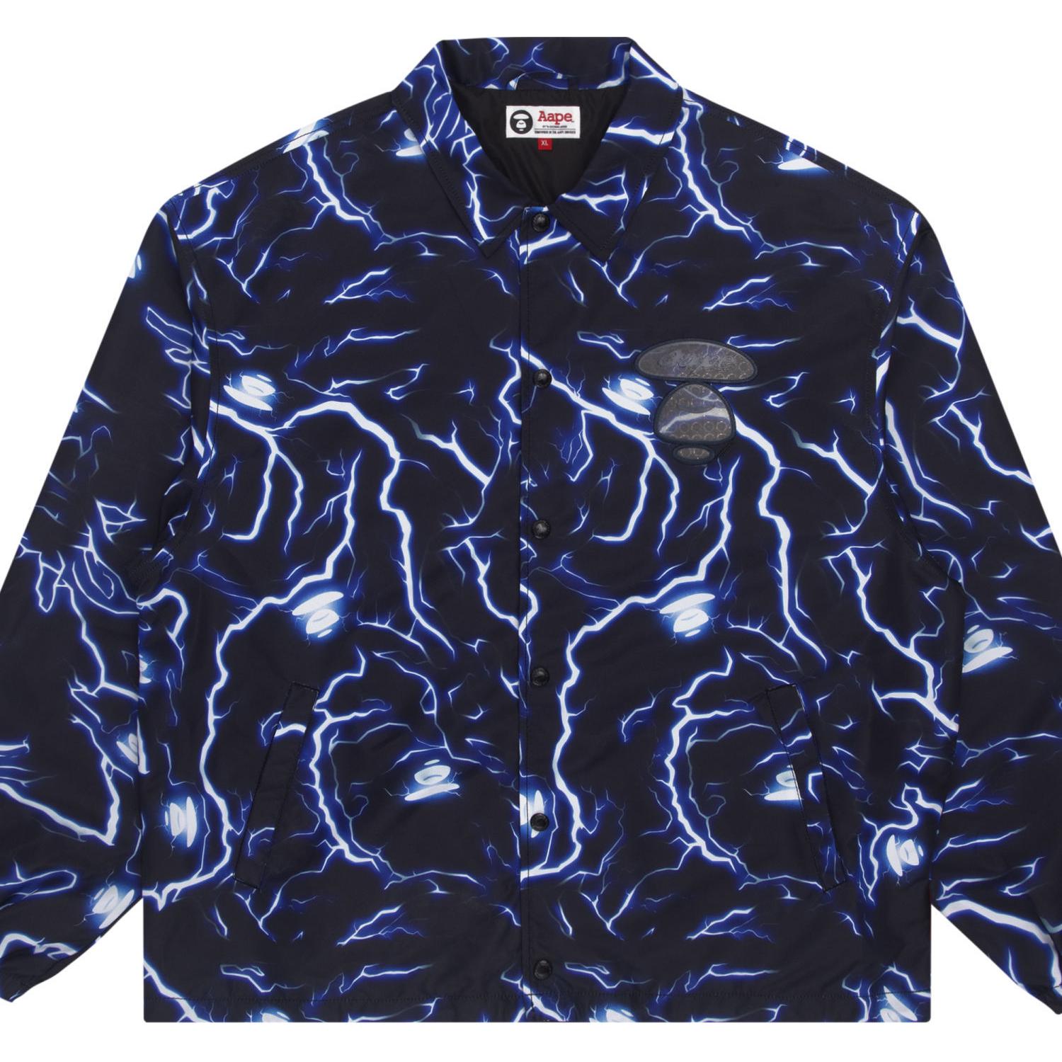 AAPE All-Over Logo Coach Jacket Unisex - Black AAPLJM7448XAH-BKS