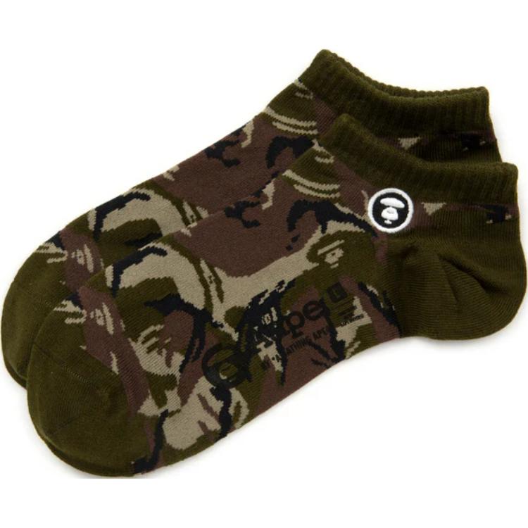 AAPE Alphabet Camo Ankle Socks 1 Pair Pack. AAPSOM4289XXL