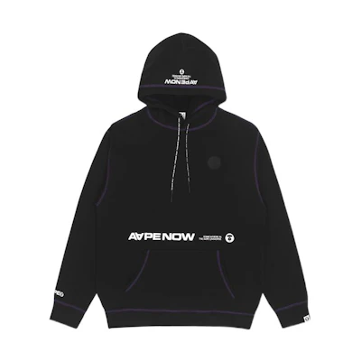 AAPE Alphabet Embroidered Fleece Pullover Unisex Sweatshirt AAPSWM3802XXH