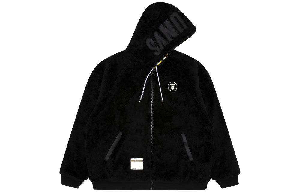 AAPE Ape Badge Embroidery Reversible Hoodie Black A370XXL