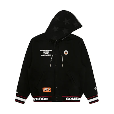 Aape Ape Badge Fleece Hoodie Jacket for Men AAPSWMB347XXN