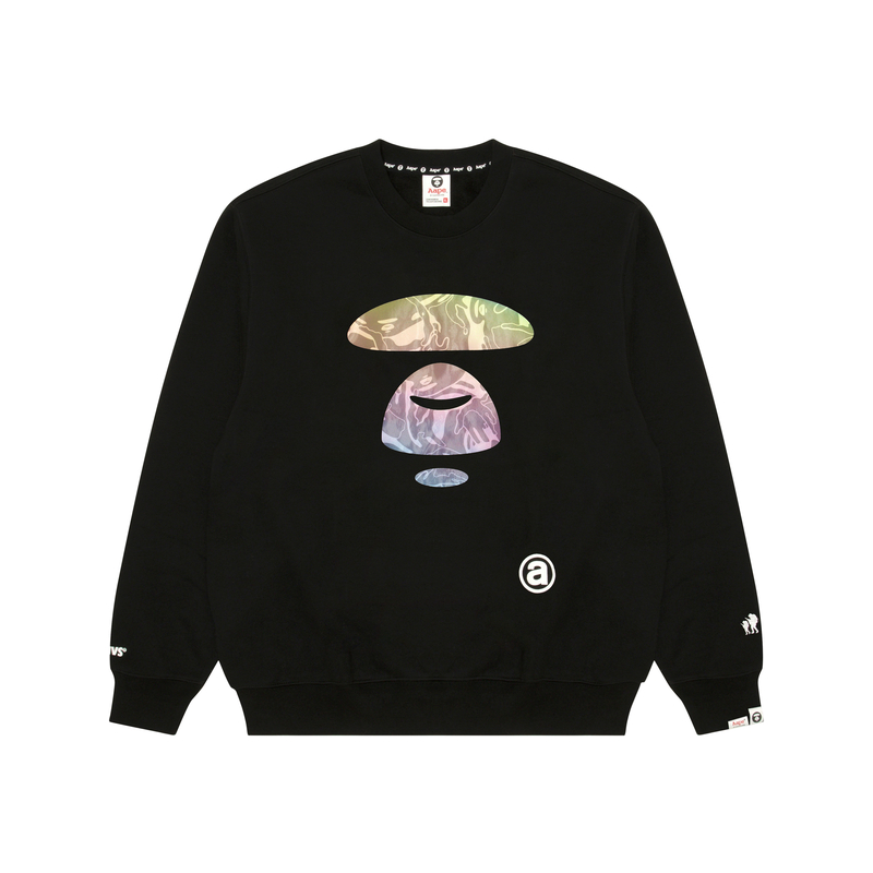 AAPE Ape Camo Logo Graphic Casual Pullover Crewneck Sweatshirt AAPSWMA326XXL