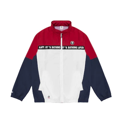 AAPE Ape Face Badge Colorblock Zip-Up Detachable Hood Jacket for Men AAPLJM7287XXC