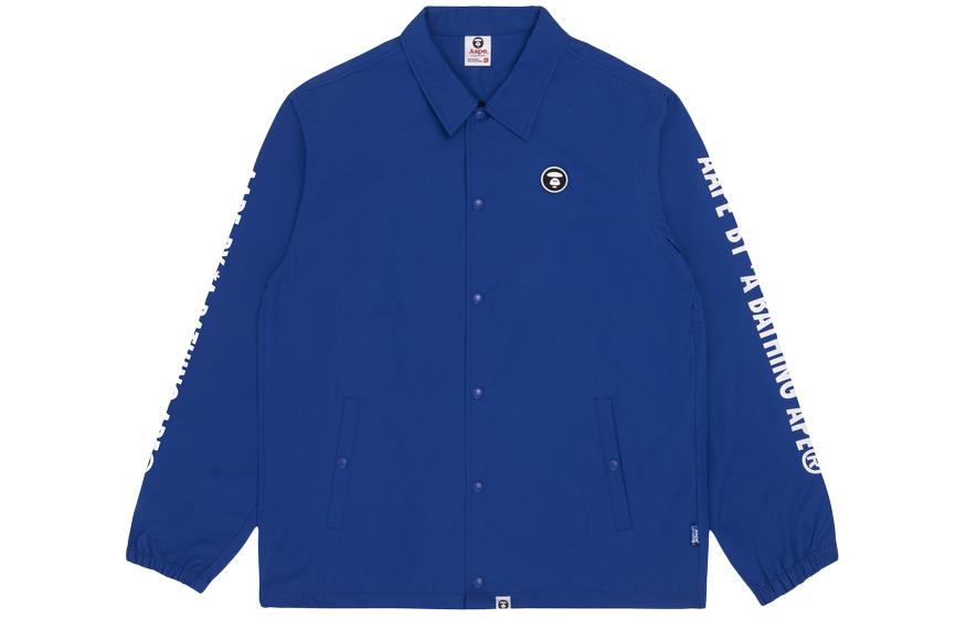AAPE Ape Face Badge Letter Print Long-Sleeve Button-Up Jacket Men AAPLJM7311XXD
