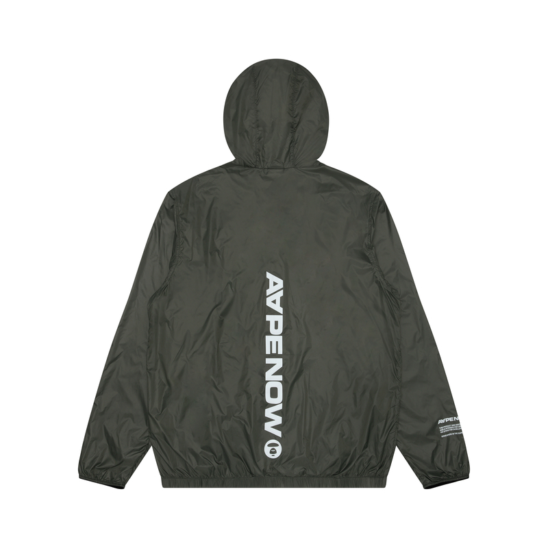 Sizing AAPE 에이프 페이스 배지 라이트 립스탑 UV-보호 후디 재킷 AAPLJM7637XXM