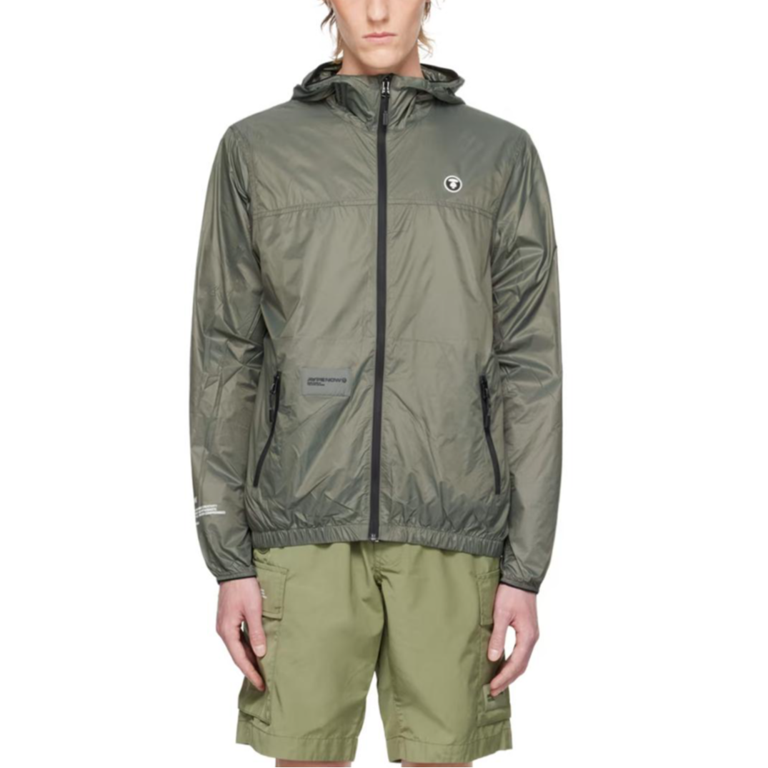 Cheap AAPE 에이프 페이스 배지 라이트 립스탑 UV-보호 후디 재킷 AAPLJM7637XXM