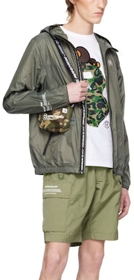 AAPE 에이프 페이스 배지 라이트 립스탑 UV-보호 후디 재킷 AAPLJM7637XXM 1