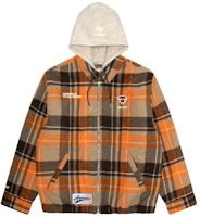 AAPE Ape Face Badge Plaid Velvet Embroidered Logo Hoodie . AAPJKM7628XXL AAPE Ape Face Badge Plaid Velvet Embroidered Logo Hoodie . AAPJKM7628XXL