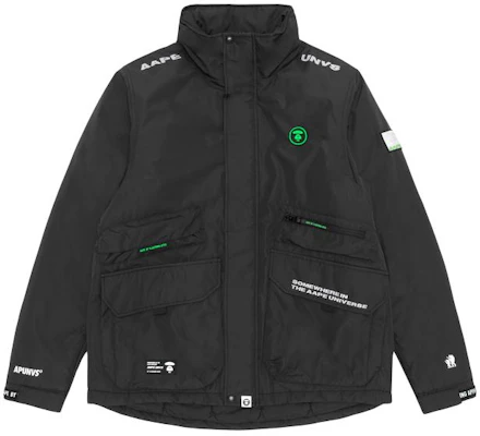 AAPE 猿人面徽章印花多口袋外套 黑色 AAPJKM7319XXD Buy AAPE 猿人面徽章印花多口袋外套 黑色 AAPJKM7319XXD