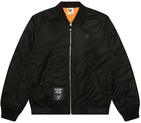 AAPE Ape Face Badge Jaket Bomber Zip-Up dengan Bahu Jatuh AAPLJM7664XXN Buy AAPE Ape Face Badge Jaket Bomber Zip-Up dengan Bahu Jatuh AAPLJM7664XXN