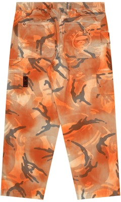 아페 얼굴 카모 오렌지 릴렉스 스트레이트 중간 허리 캐주얼 바지 남성용. AAPPTMA682XAM Lookbook 아페 얼굴 카모 오렌지 릴렉스 스트레이트 중간 허리 캐주얼 바지 남성용. AAPPTMA682XAM
