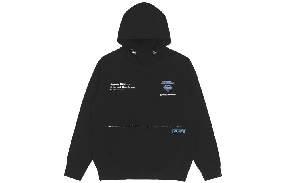 AAPE Ape Face Embroidered Letter Print Loose Hoodie () AAPSWM3941XXJ-1