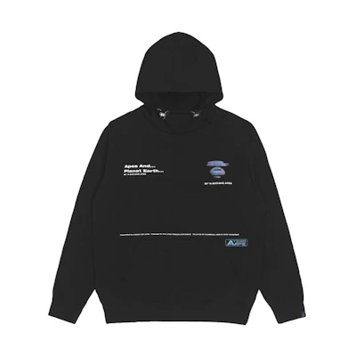 AAPE Ape Face Embroidered Letter Print Loose Hoodie () AAPSWM3941XXJ-1