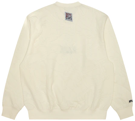 AAPE Ape Face Graphic Crewneck Sweatshirt Casual Wear AAPSWMB385XXN Lookbook AAPE Ape Face Graphic Crewneck Sweatshirt Casual Wear AAPSWMB385XXN