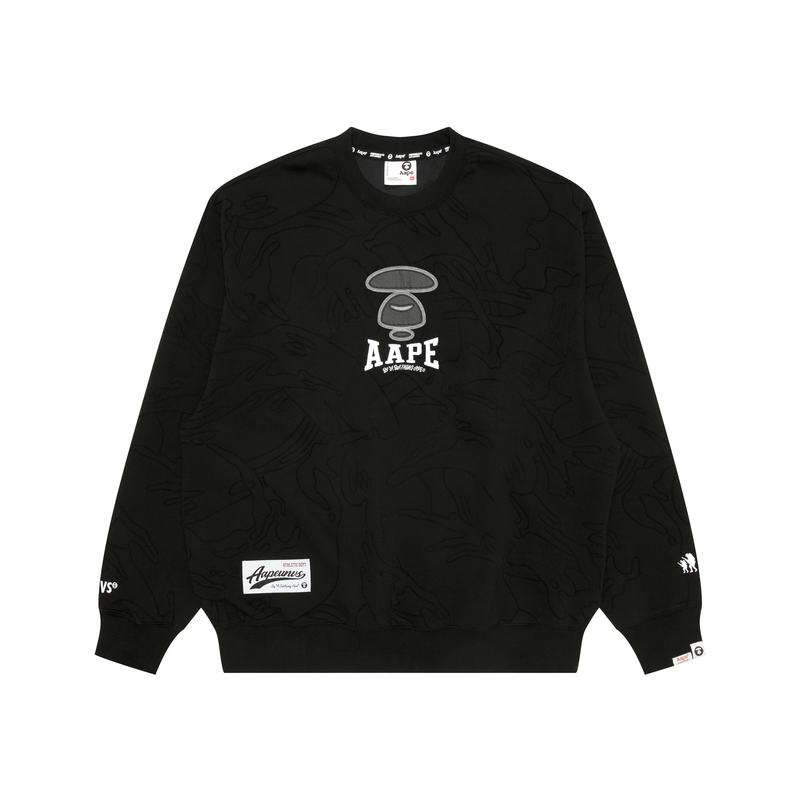 Purchase AAPE Ape Face Graphic Crewneck Sweatshirt Casual Wear AAPSWMB385XXN