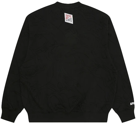 AAPE Ape Face Graphic Crewneck Sweatshirt Casual Wear AAPSWMB385XXN Details for AAPE Ape Face Graphic Crewneck Sweatshirt Casual Wear AAPSWMB385XXN