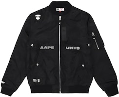 AAPE Ape Face Letter Print Bomber Jacket for Men. AAPJKM7313XXD AAPE Ape Face Letter Print Bomber Jacket for Men. AAPJKM7313XXD