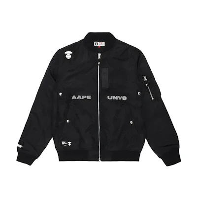 AAPE Ape Face Letter Print Bomber Jacket for Men. AAPJKM7313XXD