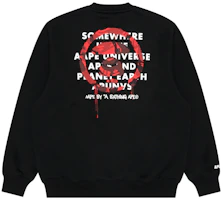AAPE Ape Face Letter Print Crewneck Casual Long-Sleeve Pullover Sweatshirt AAPSWMA325XXL AAPE Ape Face Letter Print Crewneck Casual Long-Sleeve Pullover Sweatshirt AAPSWMA325XXL
